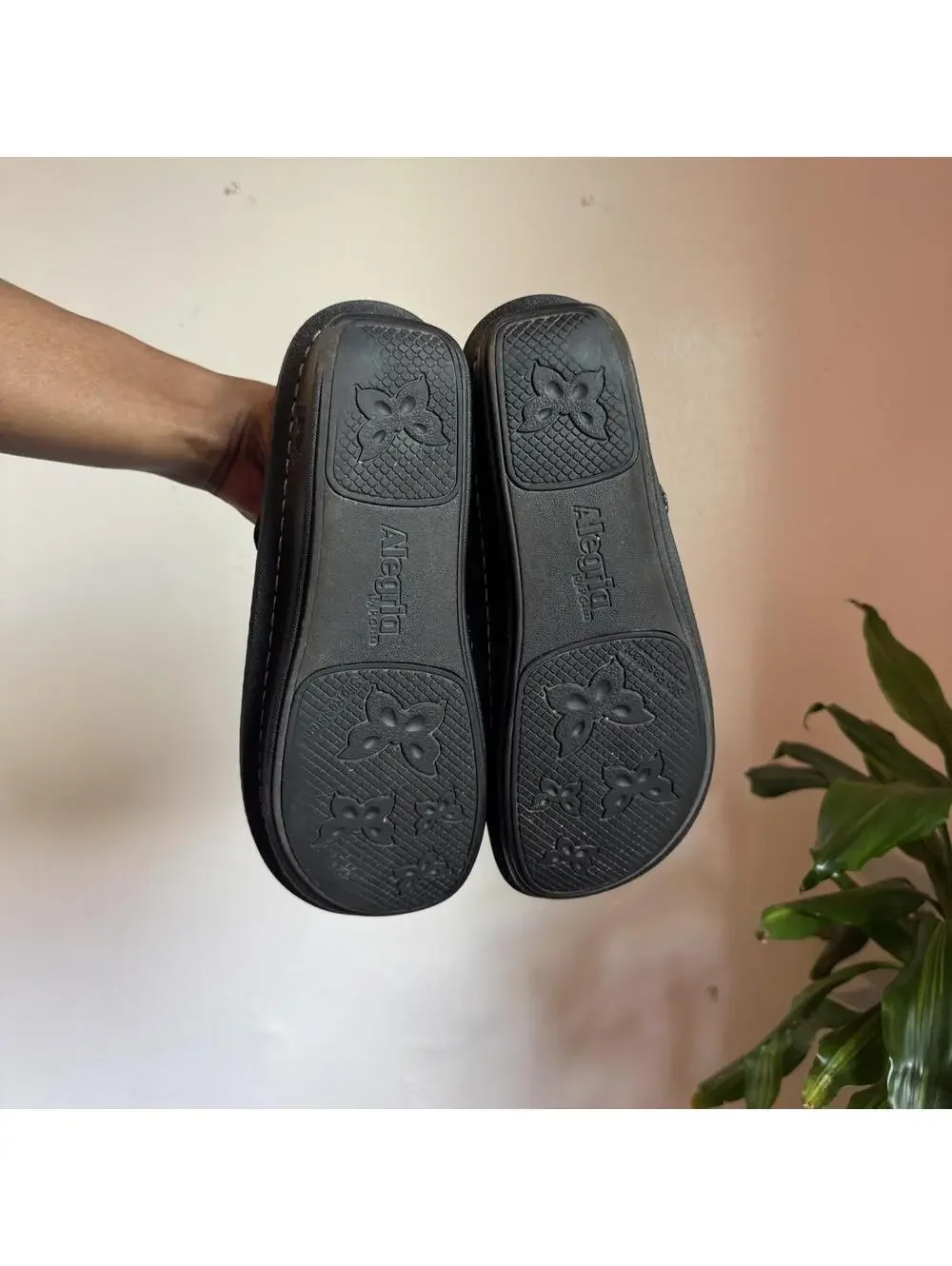 Alegria Paloma Navy Leather Mary Jane Clogs Shoes EU 39 W / US 8
